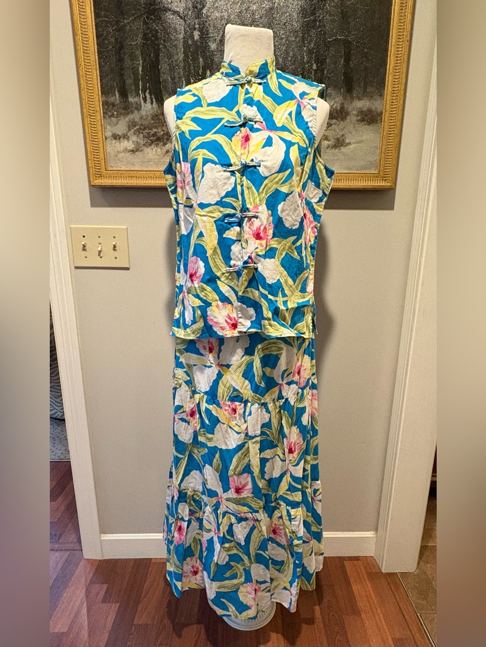 Ralph Lauren floral set skirt and top size large